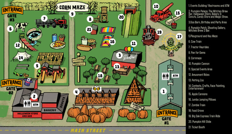 Map of the Great Pumpkin Farm